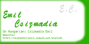 emil csizmadia business card